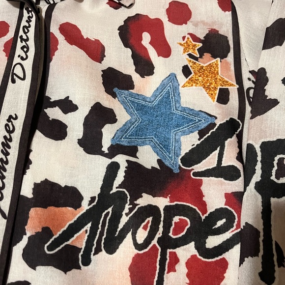 Made in Italy new buttondown shirt Avant Garde Stars Animal Print Arty Versatile - Picture 5 of 11